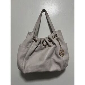 Michael Kors Handbag Shoulder Bag Tote Hobo Leather Gold Chain Straps